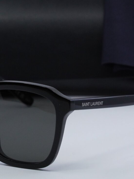 Saint Laurent SL457 001 Square Unisex Sunglasses - Black main image 8